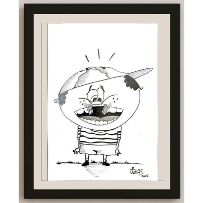 Carlos Augusto Nascimento 29x21cm Orijinal Karikatür BOD06053
