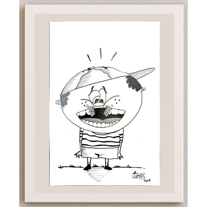 Carlos Augusto Nascimento 29x21cm Orijinal Karikatür BOD06053
