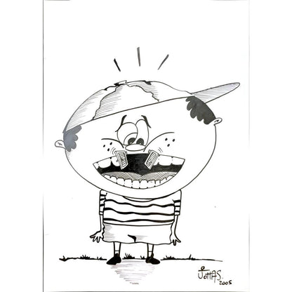 Carlos Augusto Nascimento 29x21cm Orijinal Karikatür BOD06053