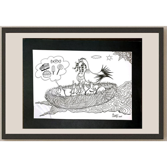 Carlos Augusto Nascimento 29x21cm Orijinal Karikatür BOD06054