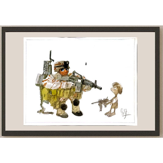 Cristobal Reinoso 43x30cm Orijinal Karikatür BOD06056