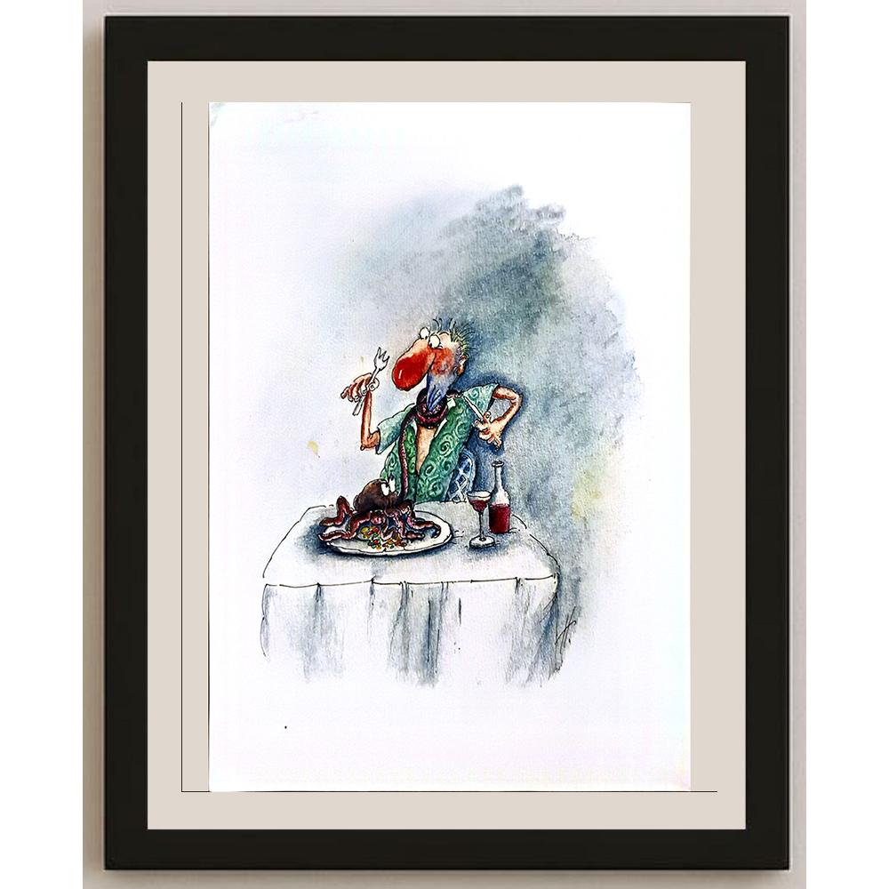 Natasa Kostovski 35x25cm Orijinal Karikatür BOD06065