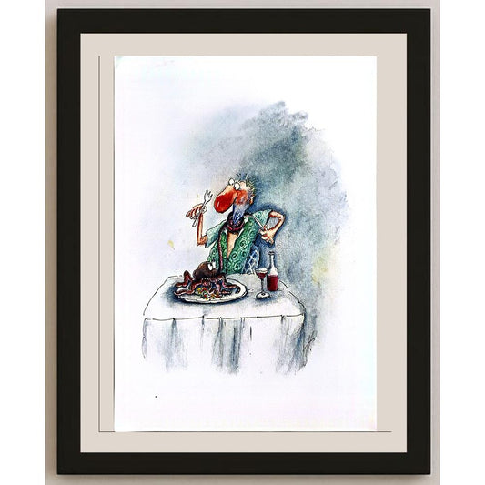 Natasa Kostovski 35x25cm Orijinal Karikatür BOD06065