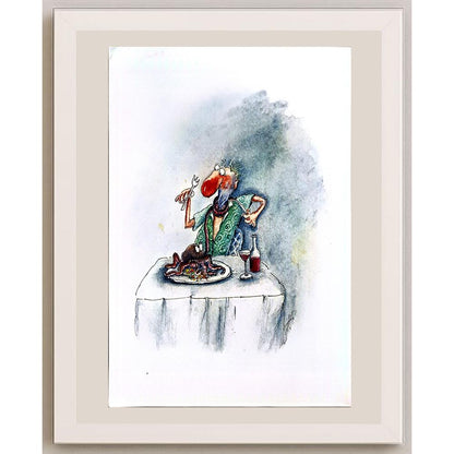 Natasa Kostovski 35x25cm Orijinal Karikatür BOD06065