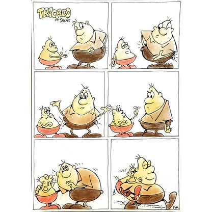 Louis Paulo Stocker 43x30cm Orijinal Karikatür BOD06068