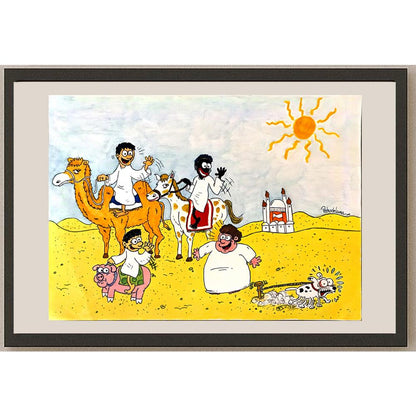 Pedro De Luna Treire 43x30cm Orijinal Karikatür BOD06071