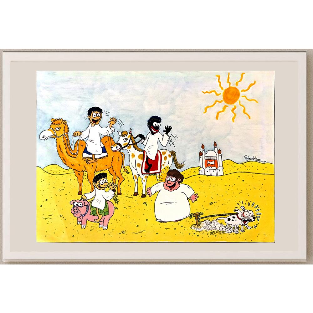 Pedro De Luna Treire 43x30cm Orijinal Karikatür BOD06071