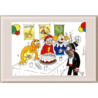 Pedro De Luna Treire 43x30cm Orijinal Karikatür BOD06072