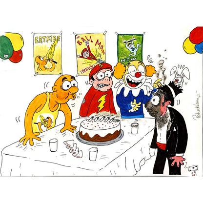 Pedro De Luna Treire 43x30cm Orijinal Karikatür BOD06072