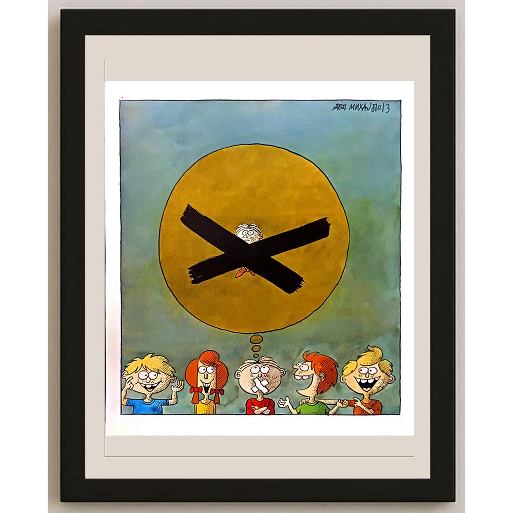 Mihajlov Delcho 33x30cm Orijinal Karikatür BOD06075