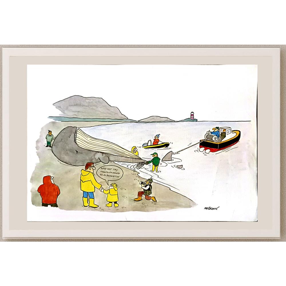 Cedomil Miskovic 35x25cm Orijinal Karikatür BOD06080