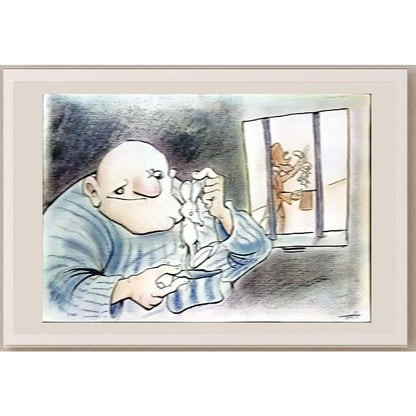Rahim Baggal Asgari 29x21cm Orijinal Karikatür BOD06092