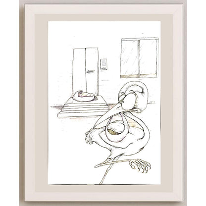 Dawood Deldar 29x21cm Orijinal Karikatür BOD06093
