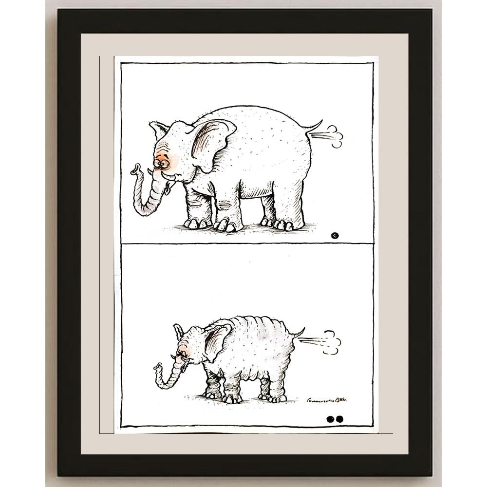 Vadim Siminoga 29x21cm Orijinal Karikatür BOD06096