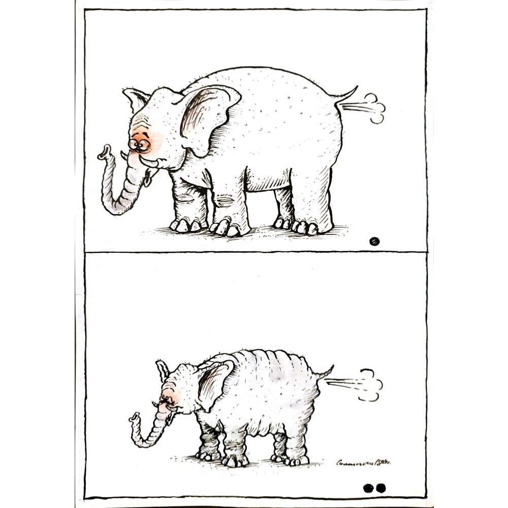 Vadim Siminoga 29x21cm Orijinal Karikatür BOD06096