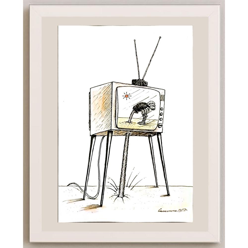 Vadim Siminoga 29x21cm Orijinal Karikatür BOD06098