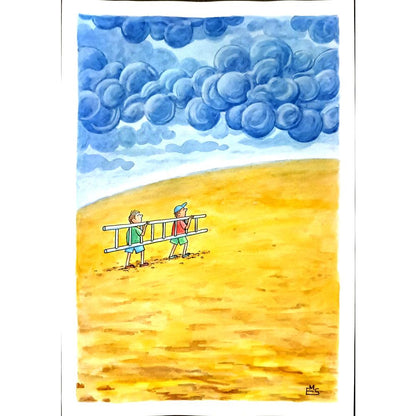 Eshonkulov Makhmudjon 29x21cm Orijinal Karikatür BOD06108