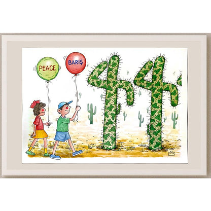 Eshonkulov Makhmudjon 29x21cm Orijinal Karikatür BOD06109