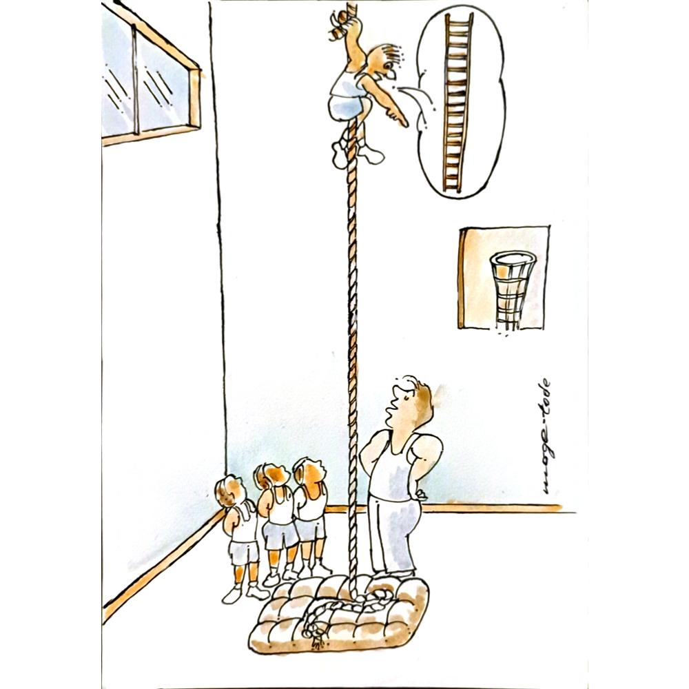 Tode Blazevski 29x21cm Orijinal Karikatür BOD06112