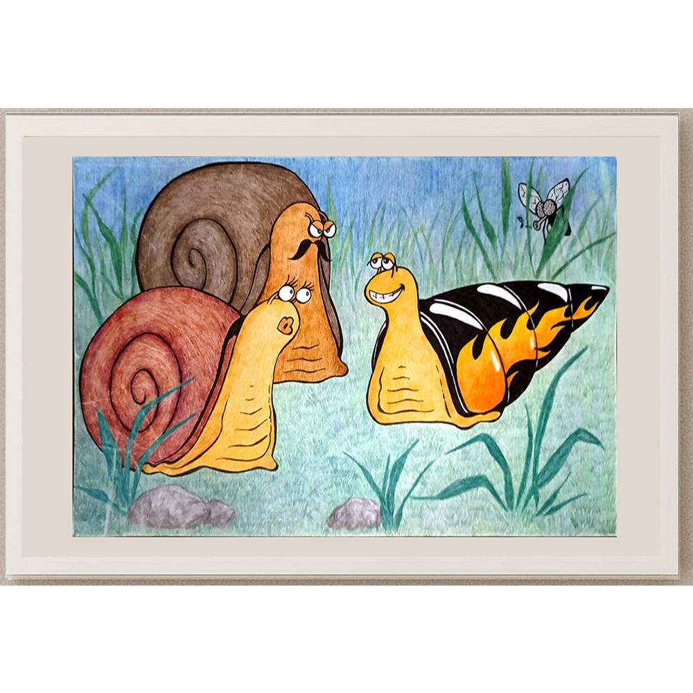 Mari Hakkarainen 29x21cm Orijinal Karikatür BOD06113