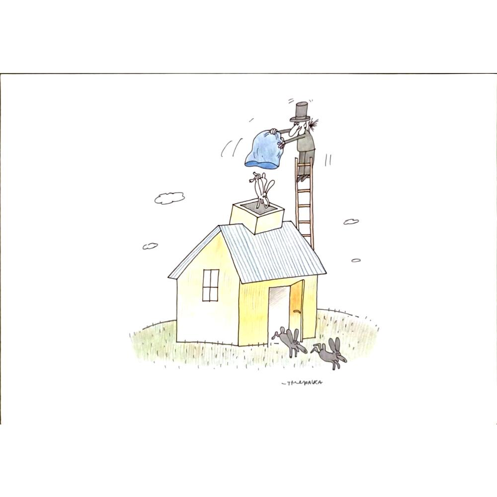 Maciej Trzepakka 29x21cm Orijinal Karikatür BOD06114