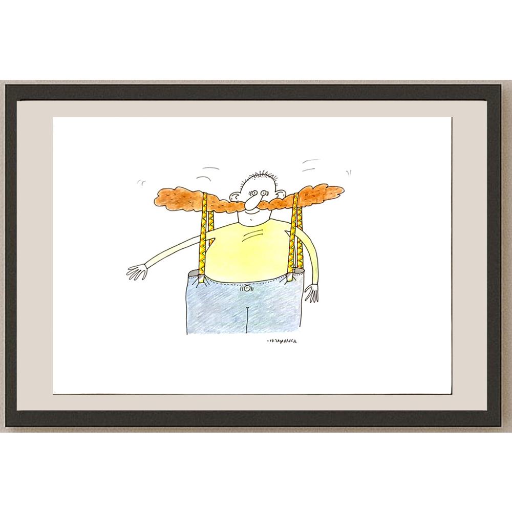 Maciej Trzepakka 29x21cm Orijinal Karikatür BOD06117