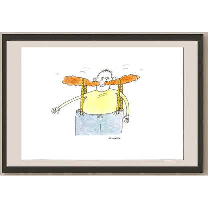 Maciej Trzepakka 29x21cm Orijinal Karikatür BOD06117