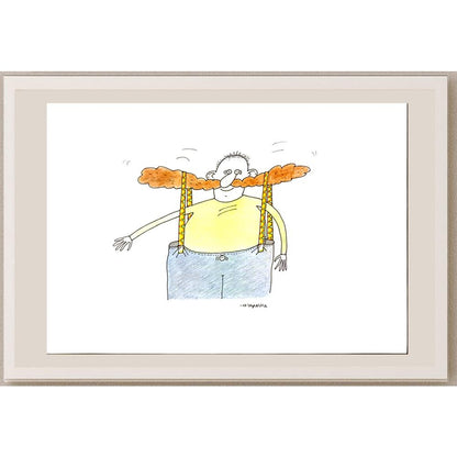 Maciej Trzepakka 29x21cm Orijinal Karikatür BOD06117