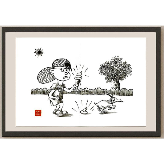 Chen Dong Chun 29x21cm Orijinal Karikatür BOD06118