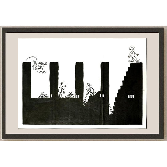 Li Jingshan 29x21cm Orijinal Karikatür BOD06120