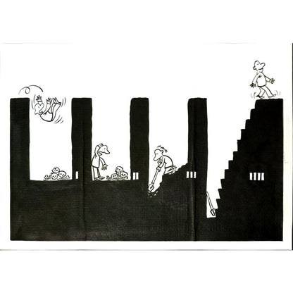Li Jingshan 29x21cm Orijinal Karikatür BOD06120
