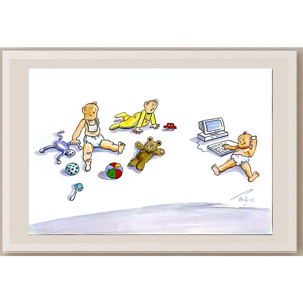 Bossens Philippe 29x21cm Orijinal Karikatür BOD06124