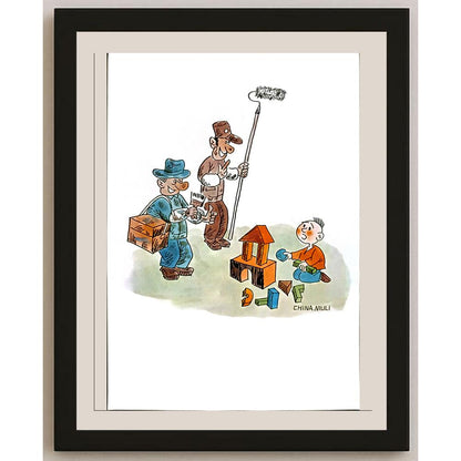 Niu Li 29x21cm Orijinal Karikatür BOD06125