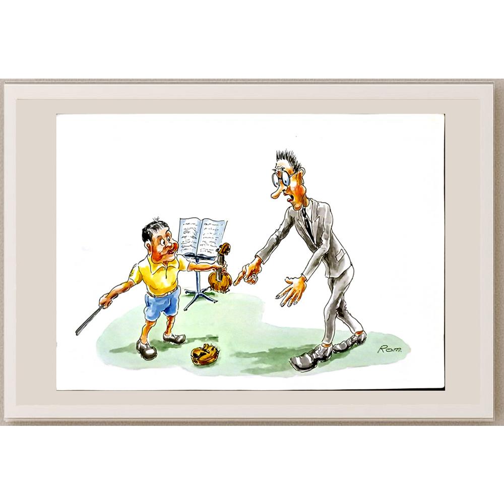 Romanov Vladimir 29x21cm Orijinal Karikatür BOD06129