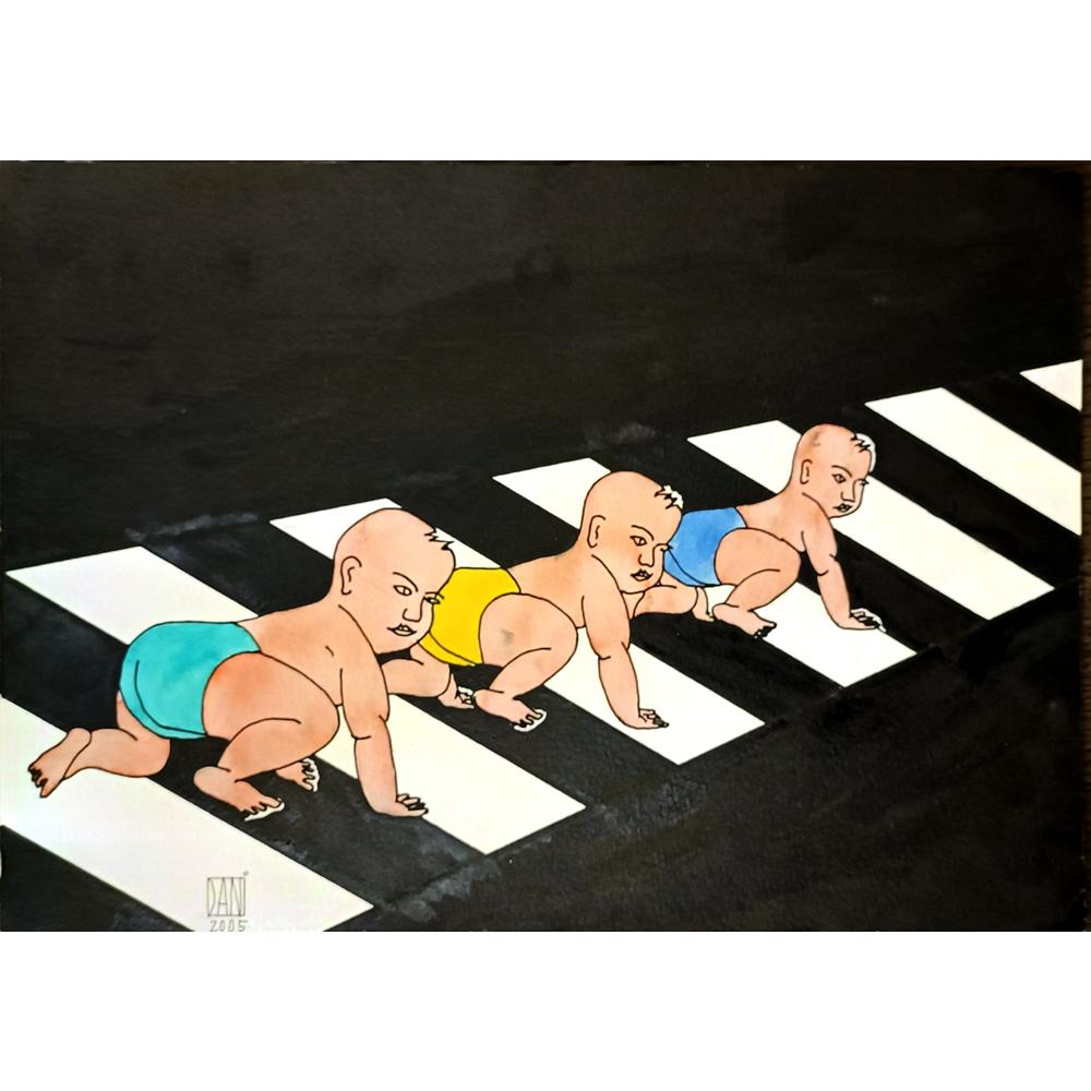 Mihai Danielescu 29x21cm Orijinal Karikatür BOD06134