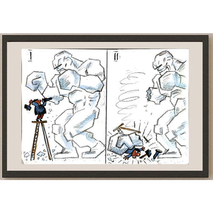 Travia Victor 29x21cm Orijinal Karikatür BOD06136