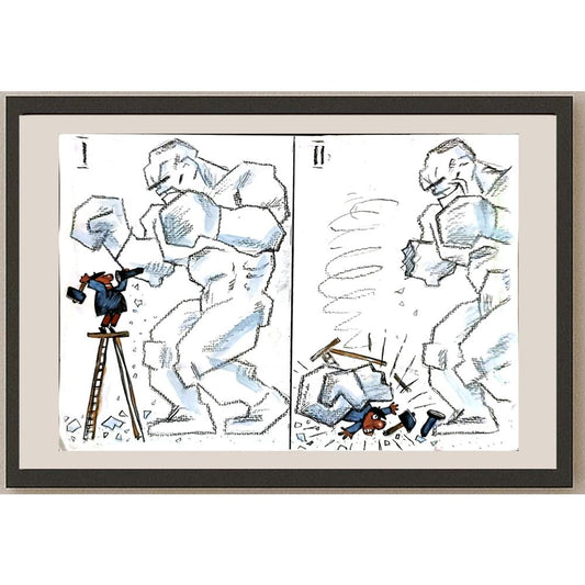 Travia Victor 29x21cm Orijinal Karikatür BOD06136