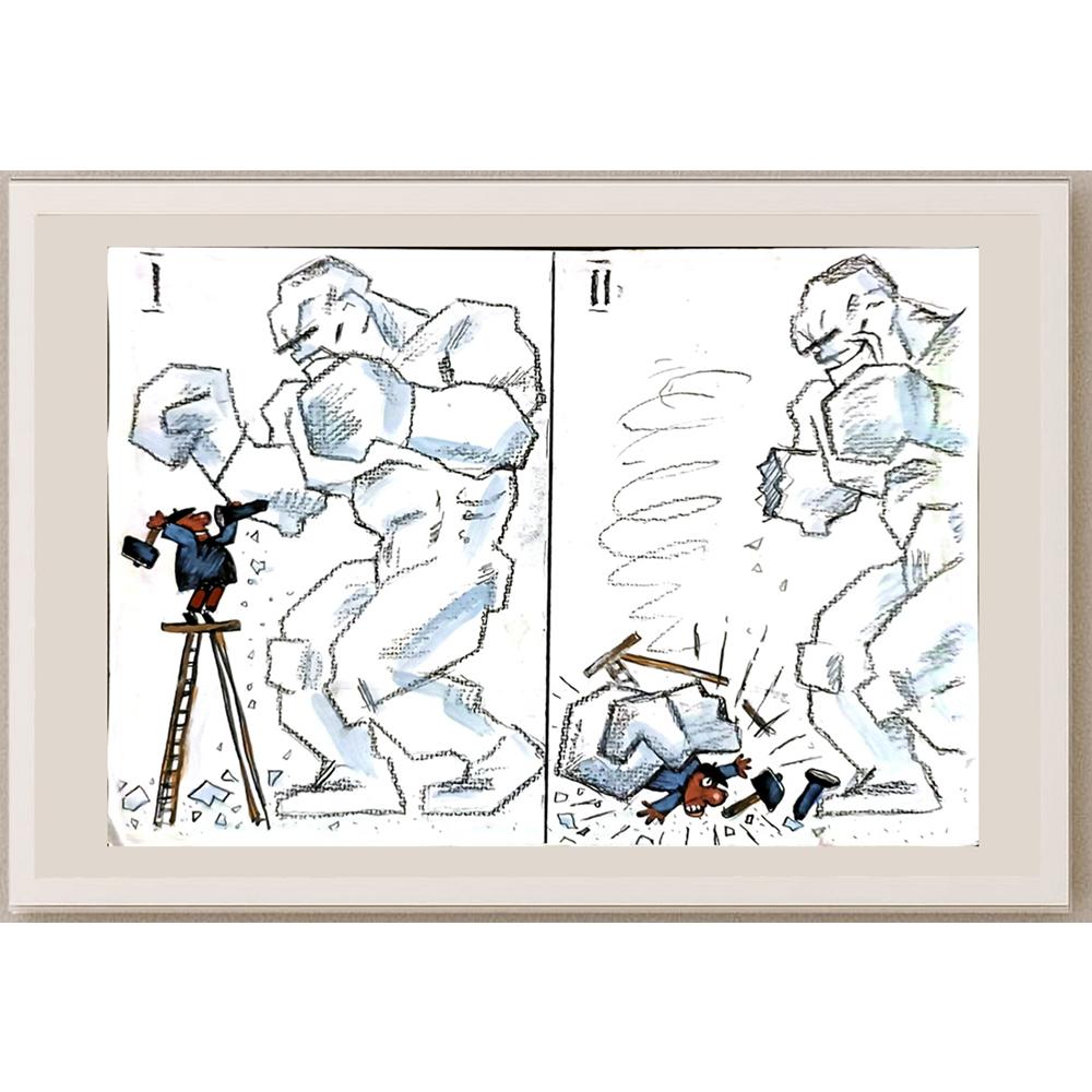 Travia Victor 29x21cm Orijinal Karikatür BOD06136