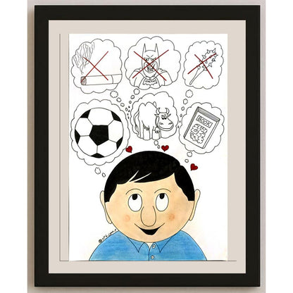 Mostafa Hossein Nia 29x21cm Orijinal Karikatür BOD06143