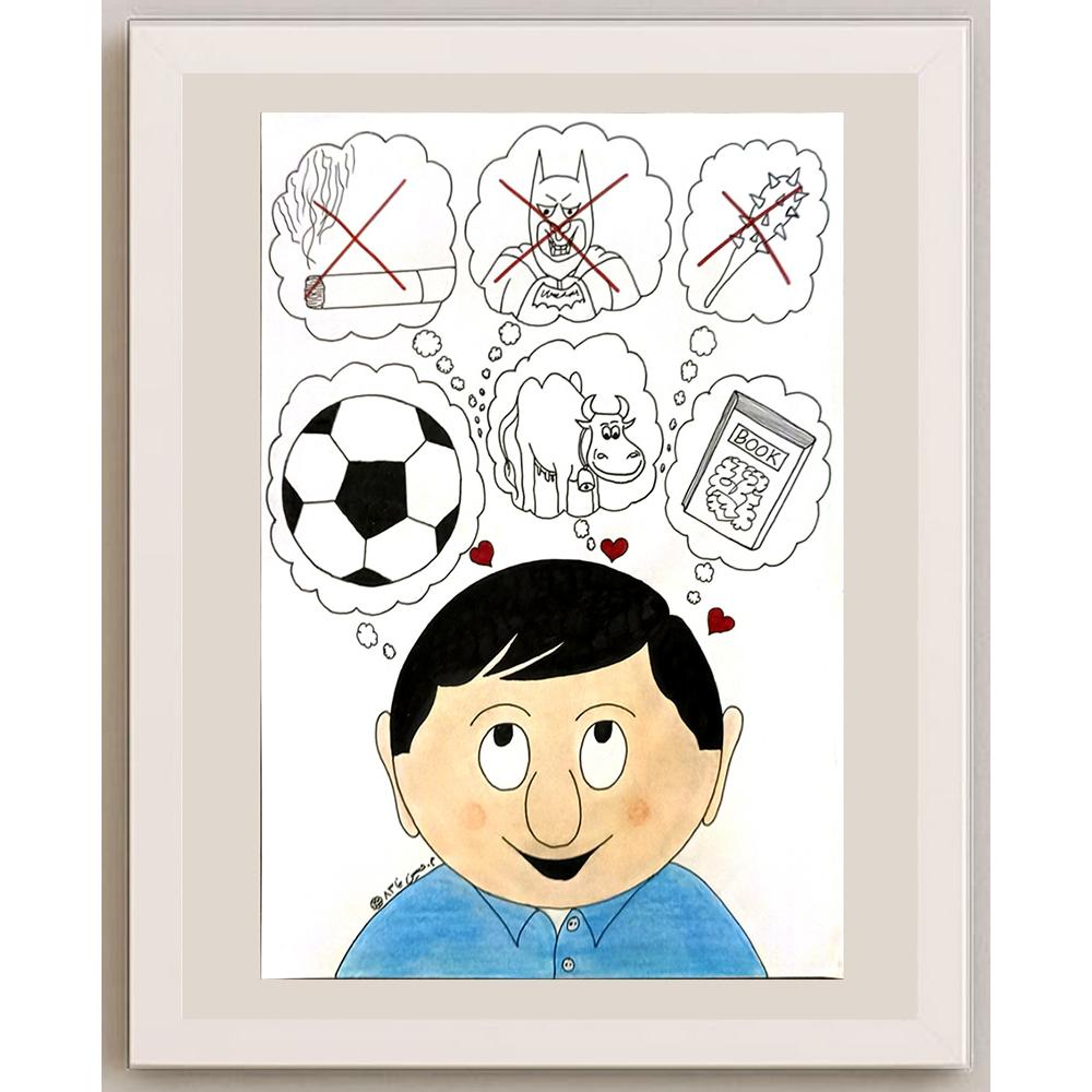 Mostafa Hossein Nia 29x21cm Orijinal Karikatür BOD06143