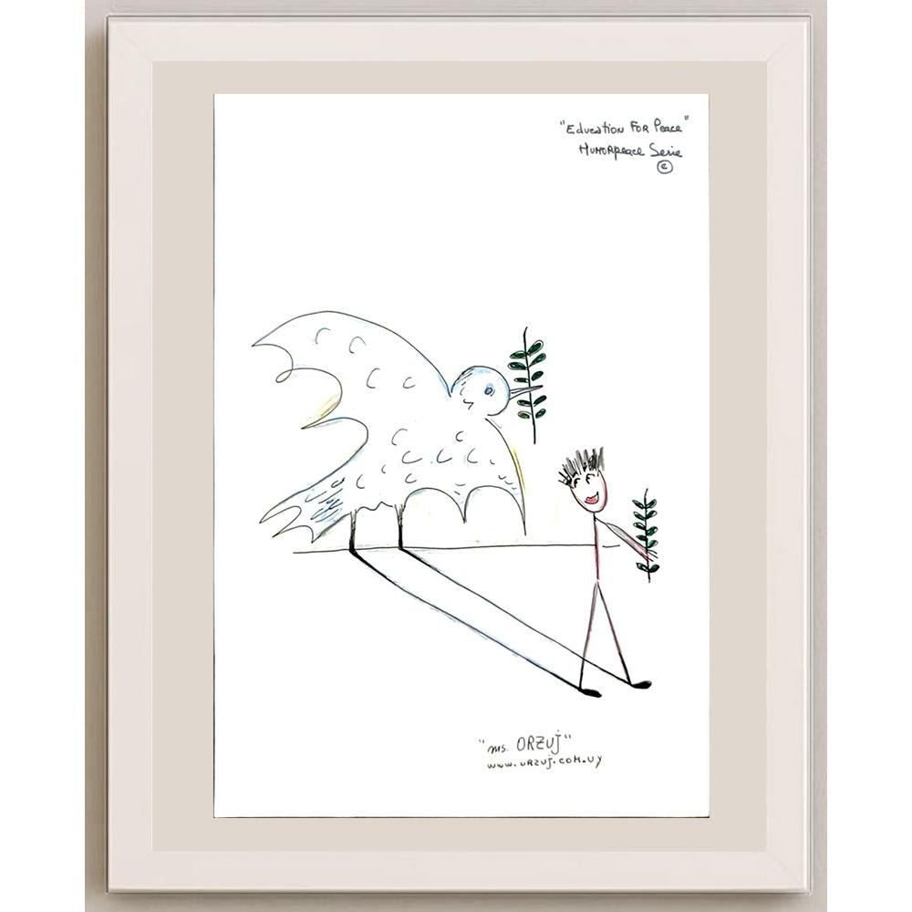 Raquel Orzuj 29x21cm Orijinal Karikatür BOD06147