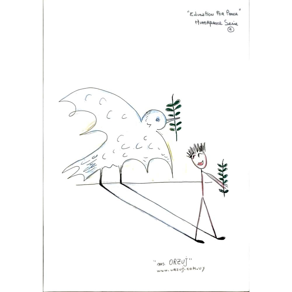 Raquel Orzuj 29x21cm Orijinal Karikatür BOD06147
