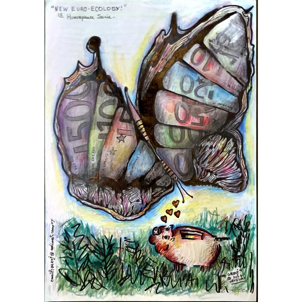 Raquel Orzuj 29x21cm Orijinal Karikatür BOD06148