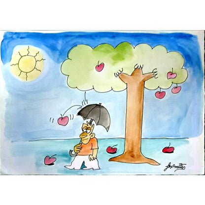 Jeremias Sousa Castro 29x21cm Orijinal Karikatür BOD06149