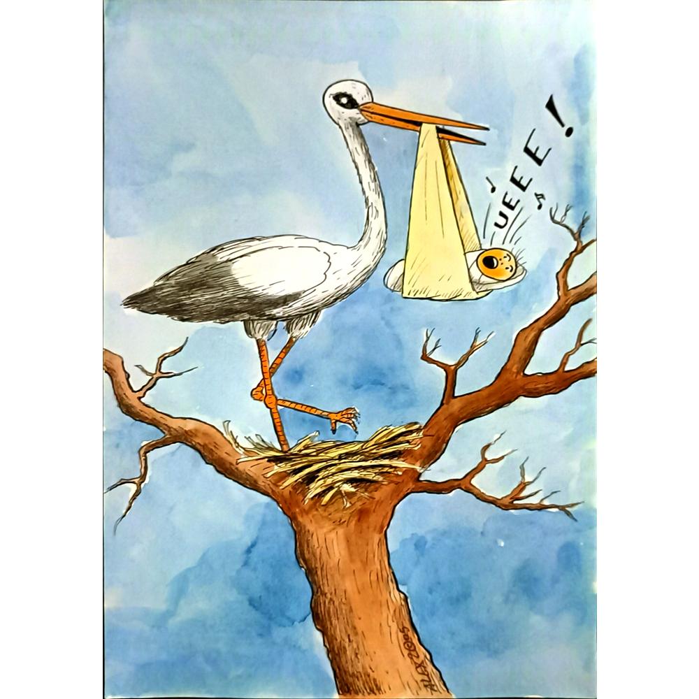 Aurel Stefan Alexandrescu 29x21cm Orijinal Karikatür BOD06150