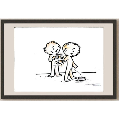 Dattatreya Chiluveru 29x21cm Orijinal Karikatür BOD06152
