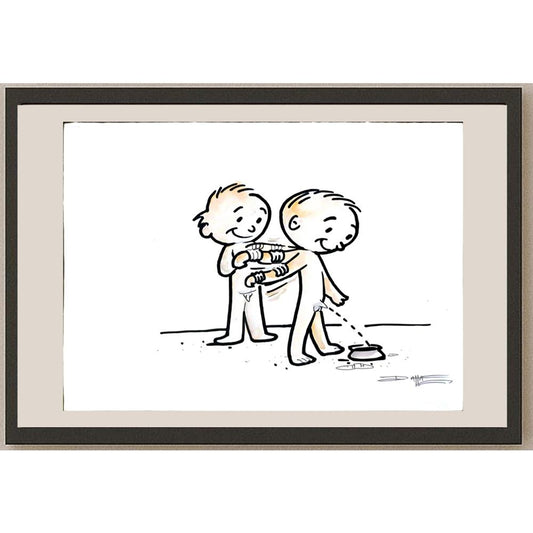 Dattatreya Chiluveru 29x21cm Orijinal Karikatür BOD06152