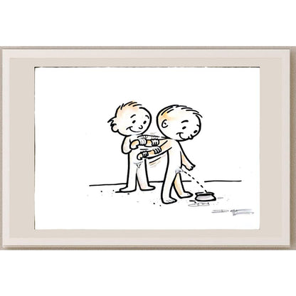 Dattatreya Chiluveru 29x21cm Orijinal Karikatür BOD06152