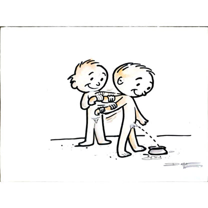 Dattatreya Chiluveru 29x21cm Orijinal Karikatür BOD06152