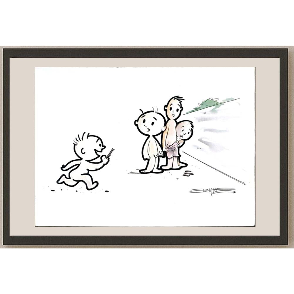 Dattatreya Chiluveru 29x21cm Orijinal Karikatür BOD06153